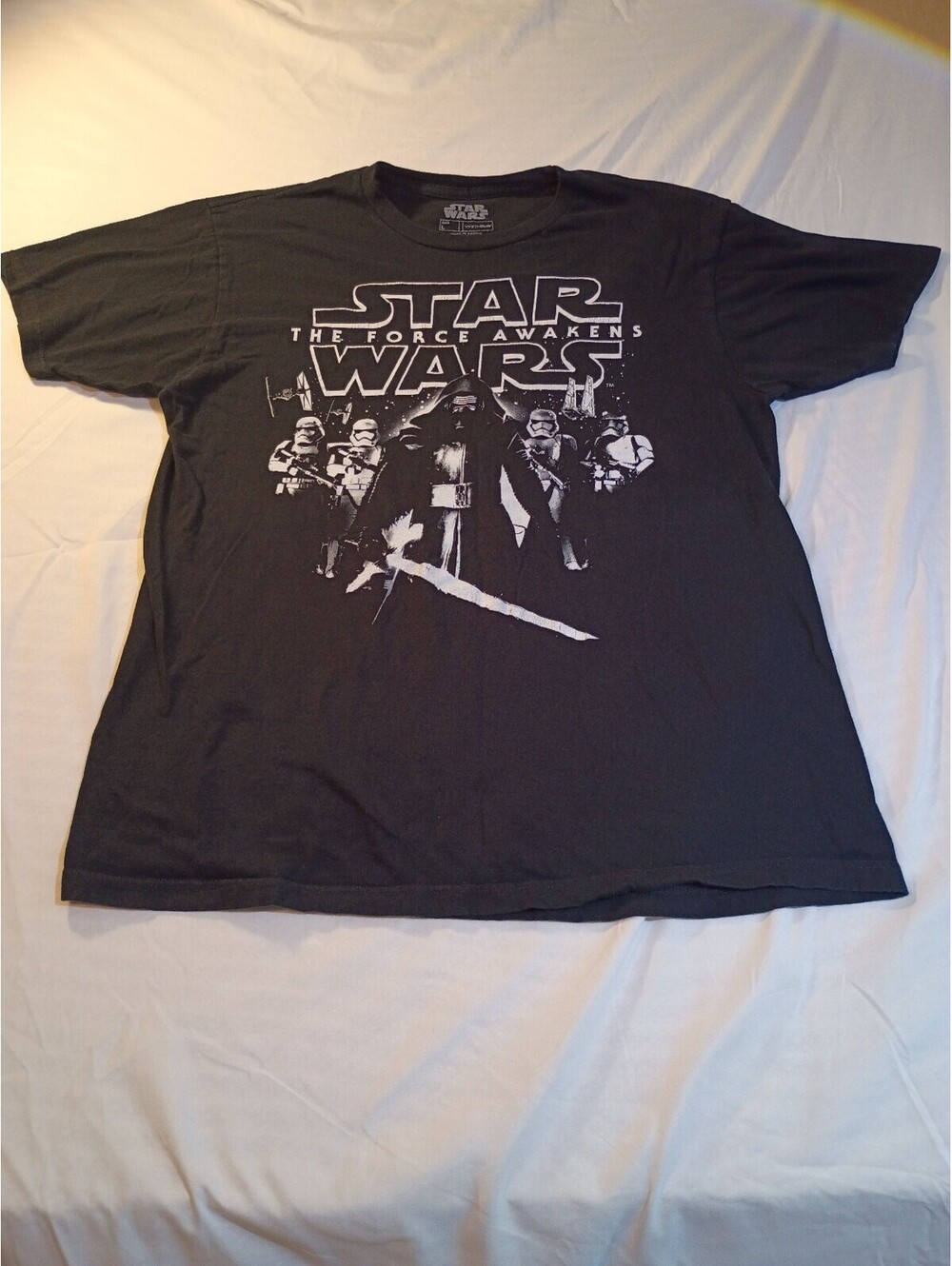 Star Wars The Force Awakens Black Graphic T-Shirt Large